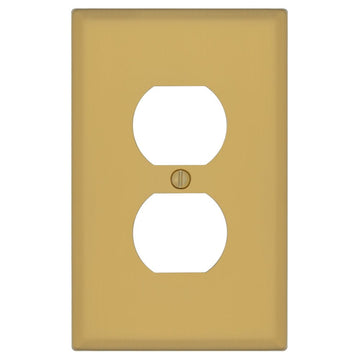 Oxford Brushed Gold - 1 Duplex Wallplate - Wallplate Warehouse 173D-BG 70686026304 1 Duplex