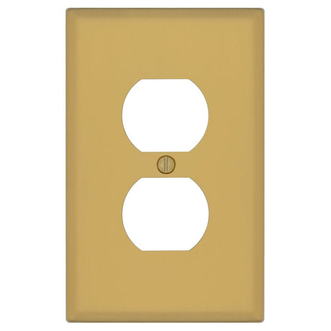 Oxford Brushed Gold - 1 Duplex Wallplate - Wallplate Warehouse 173D-BG 70686026304 1 Duplex