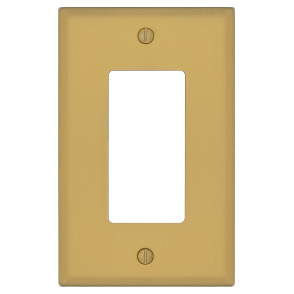 Oxford Brushed Gold - 1 Rocker Wallplate - Wallplate Warehouse 173R-BG 70686026342 1 Rocker