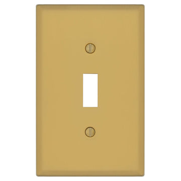Oxford Brushed Gold - 1 Toggle Wallplate - Wallplate Warehouse 173T-BG 70686026267 1 Toggle