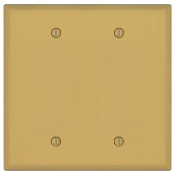 Oxford Brushed Gold - 2 Blank Wallplate - Wallplate Warehouse 173BB-BG 70686026410 2 Blank