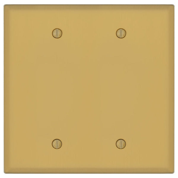 Oxford Brushed Gold - 2 Blank Wallplate - Wallplate Warehouse 173BB-BG 70686026410 2 Blank