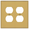 Oxford Brushed Gold - 2 Duplex Wallplate - Wallplate Warehouse 173DD-BG 70686026311 2 Duplex