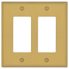 Oxford Brushed Gold - 2 Rocker Wallplate - Wallplate Warehouse 173RR-BG 70686026359 2 Rocker
