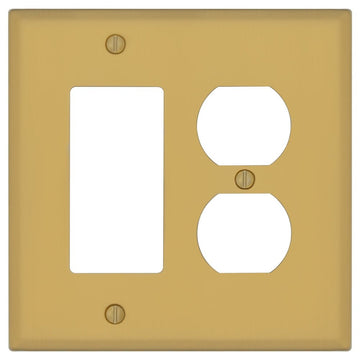 Oxford Brushed Gold - 2 Toggle/1 Rocker Wallplate - Wallplate Warehouse 173RD-BG 70686026397 2 Toggle/1 Rocker