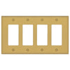 Oxford Brushed Gold - 4 Rocker Wallplate - Wallplate Warehouse 173R4-BG 70686026373 4 Rocker