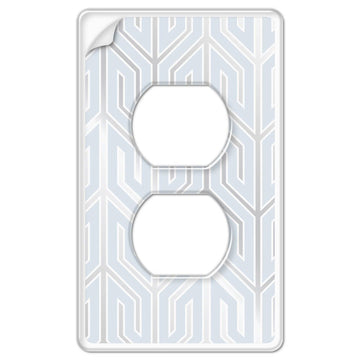 Paper - It Clear Screwless Plastic - 1 Duplex Wallplate - Wallplate Warehouse 99D 070686169957 1 Duplex