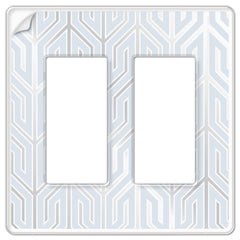 Paper-It Clear Screwless Plastic - 2 Rocker Wallplate