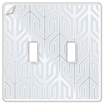Paper - It Clear Screwless Plastic - 2 Toggle Wallplate - Wallplate Warehouse 99TT 070686169926 2 Toggle