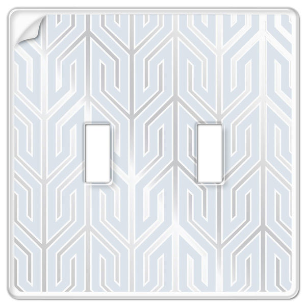 Paper - It Clear Screwless Plastic - 2 Toggle Wallplate - Wallplate Warehouse 99TT 070686169926 2 Toggle