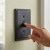 Moderne Matte Black Steel - 1 Rocker Wallplate