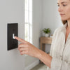 Moderne Matte Black Steel - 1 Blank Wallplate