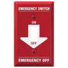 Pro Red Emergency Steel - 1 Toggle Wallplate - Wallplate Warehouse C972T 070686578315 1 Toggle