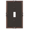 Ribbon & Reed Aged Bronze Cast - 1 Toggle Wallplate - Wallplate Warehouse 44TVB 070686567791 1 Toggle
