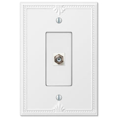 Richmond White Oversized Plastic - 1 Cable Jack Wallplate