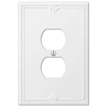 Richmond White Oversized Plastic - 1 Duplex Wallplate - Wallplate Warehouse 38DW 070686575819 1 Duplex
