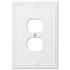 Richmond White Oversized Plastic - 1 Duplex Wallplate