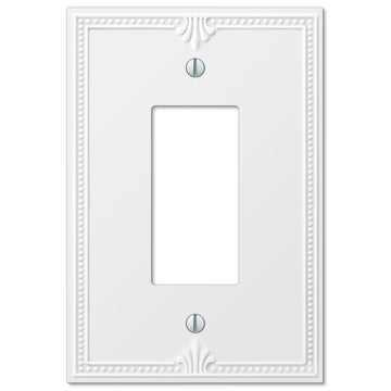 Richmond White Oversized Plastic - 1 Rocker Wallplate - Wallplate Warehouse 38RW 070686575840 1 Rocker