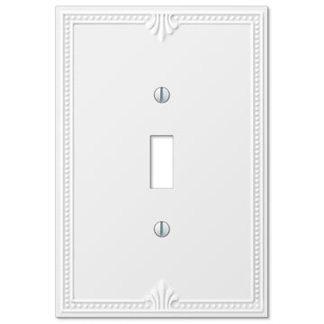 Richmond White Oversized Plastic - 1 Toggle Wallplate - Wallplate Warehouse 38TW 070686575789 1 Toggle