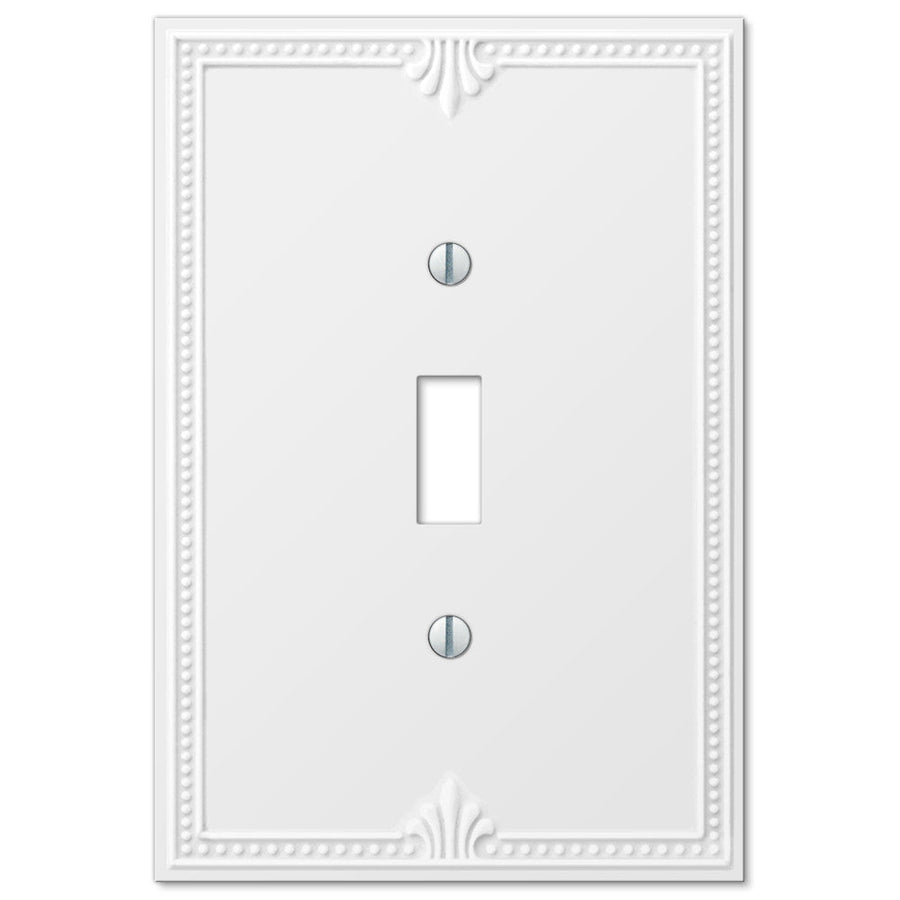 Richmond White Oversized Plastic - 1 Toggle Wallplate - Wallplate Warehouse 38TW 070686575789 1 Toggle