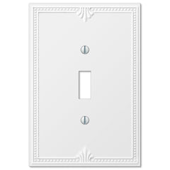 Richmond White Oversized Plastic - 1 Toggle Wallplate