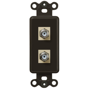 Rocker Insert Brown - 2 Cable Jack - Wallplate Warehouse CXCXB 070686582176 Cable Jacks