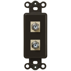 Rocker Insert Brown - 2 Cable Jack