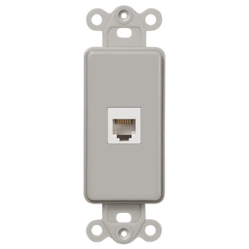 Rocker Insert Gray - 1 Phone Jack - Wallplate Warehouse PHG 070686582091 Phone Jacks