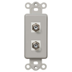 Rocker Insert Gray - 2 Cable Jack