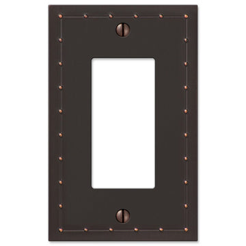 Rosa Aged Bronze Cast - 1 Rocker Wallplate - Wallplate Warehouse 50RDB 070686578841 1 Rocker