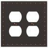 Rosa Aged Bronze Cast - 2 Duplex Wallplate - Wallplate Warehouse 50DDDB 070686578889 2 Duplex