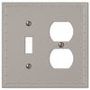 Rosa Satin Nickel Cast - 1 Toggle / 1 Duplex Wallplate - Wallplate Warehouse 50TDN 070686578735 1 Toggle / 1 Duplex