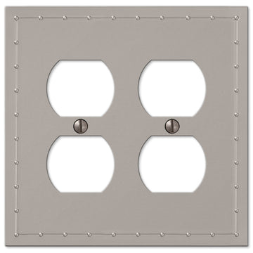 Rosa Satin Nickel Cast - 2 Duplex Wallplate - Wallplate Warehouse 50DDN 070686578759 2 Duplex