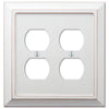 Savannah Distressed White Wood - 2 Duplex Wallplate - Wallplate Warehouse 4040DDDW 070686577141 2 Duplex