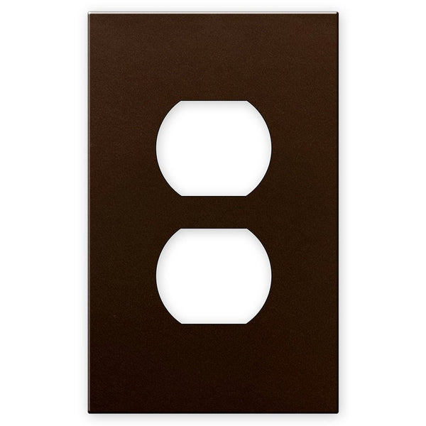 Screwless Bronze - 1 Duplex Wallplate - Wallplate Warehouse WPSC1-BR 811671024437 1 Duplex