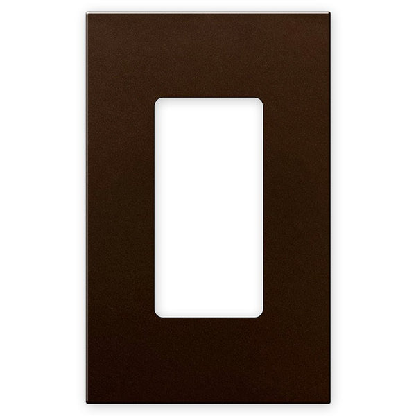 Screwless Bronze - 1 Rocker Wallplate - Wallplate Warehouse WP1-BR 811671029814 1 Rocker