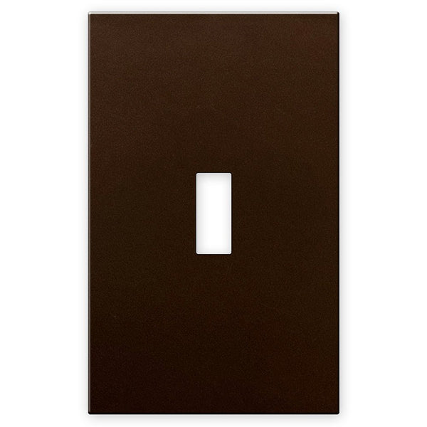 Screwless Bronze - 1 Toggle Wallplate - Wallplate Warehouse WPC1-BR 811671028145 1 Toggle