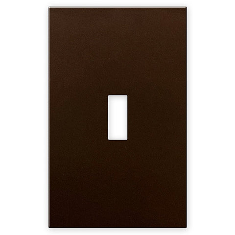 Screwless Bronze - 1 Toggle Wallplate - Wallplate Warehouse WPC1-BR 811671028145 1 Toggle