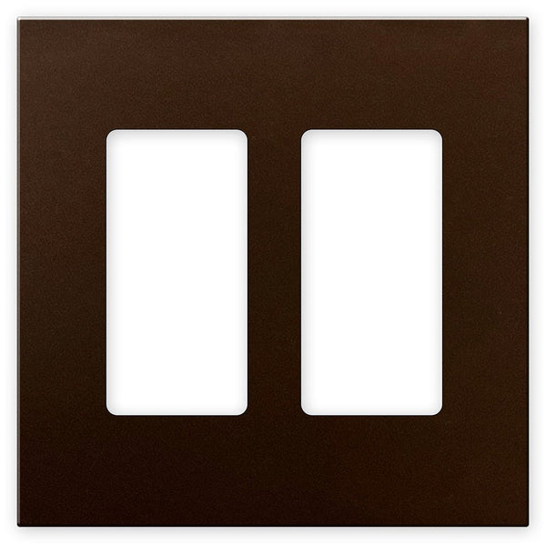 Screwless Bronze - 2 Rocker Wallplate - Wallplate Warehouse WP2-BR 811671029951 2 Rocker