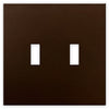 Screwless Bronze - 2 Toggle Wallplate - Wallplate Warehouse WP2C-BR 811671028138 2 Toggle