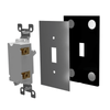 Screwless Brushed Black - 2 Blank Wallplate - Wallplate Warehouse WP2-BABL-BLK 811671026486 2 Blank