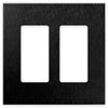 Screwless Brushed Black - 2 Rocker Wallplate - Wallplate Warehouse WP2-BABL 811671022068 2 Rocker