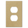 Screwless Brushed Gold - 1 Duplex Wallplate - Wallplate Warehouse WPSC1-BAGD 811671024451 1 Duplex
