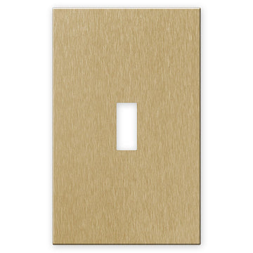 Screwless Brushed Gold - 1 Toggle Wallplate - Wallplate Warehouse WPC1-BAGD 811671024833 1 Toggle