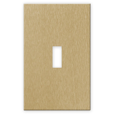 Screwless Brushed Gold - 1 Toggle Wallplate - Wallplate Warehouse WPC1-BAGD 811671024833 1 Toggle