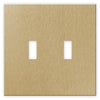 Screwless Brushed Gold - 2 Toggle Wallplate - Wallplate Warehouse WPC2-BAGD 811671024840 2 Toggle