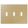 Screwless Brushed Gold - 3 Toggle Wallplate - Wallplate Warehouse WPC3-BAGD 811671024857 3 Toggle