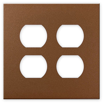Screwless Copper - 2 Duplex Wallplate - Wallplate Warehouse WPS2C-C 811671028169 2 Duplex
