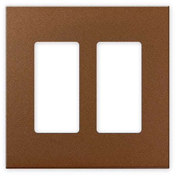 Screwless Copper - 2 Rocker Wallplate - Wallplate Warehouse WP2-C 811671029791 2 Rocker