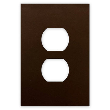 Screwless Oversized Bronze - 1 Duplex Wallplate - Wallplate Warehouse WPSC1-BR 811671024437 1 Duplex